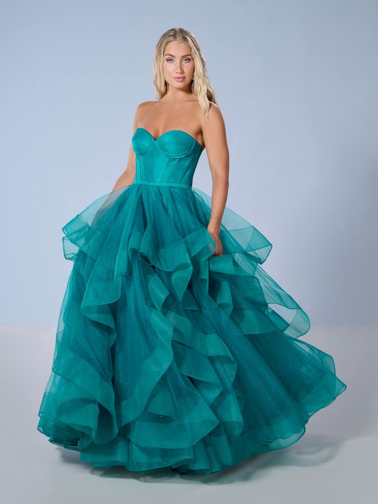 16245 Amore Gowns 16245_Teal_1-769x1024