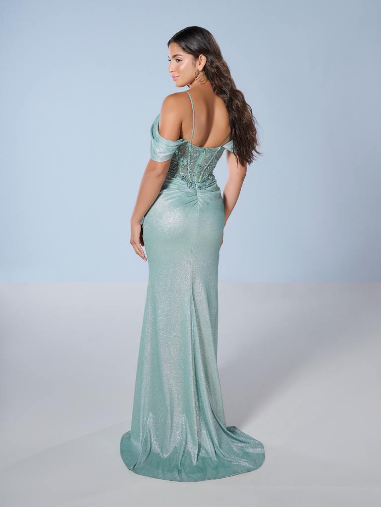 16250 Amore Gowns 16250_Sparkle-Sage_2-769x1024