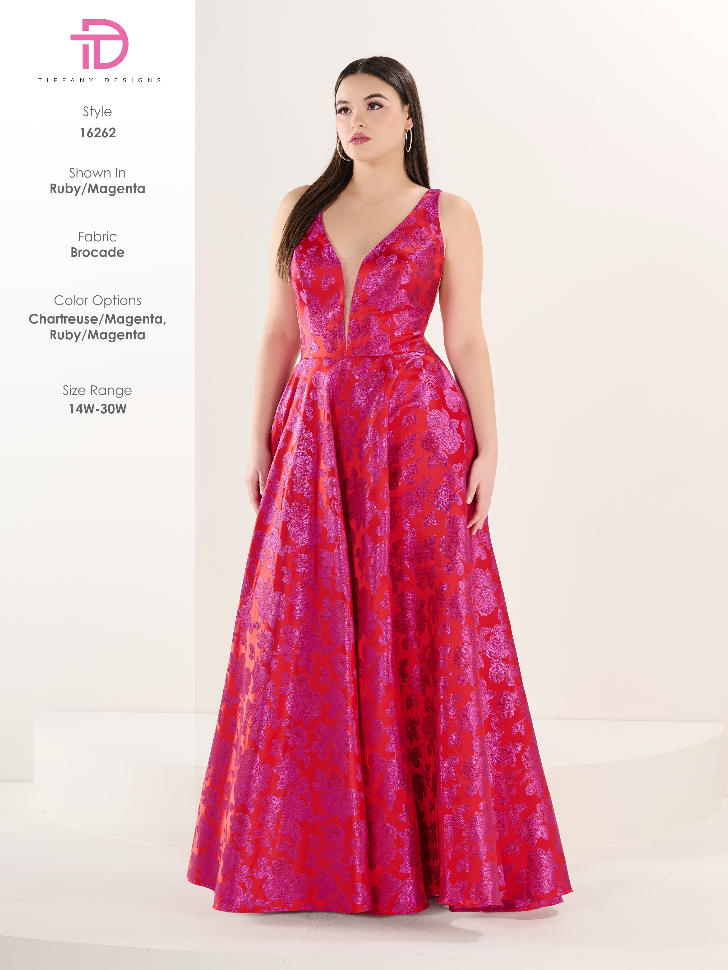 16262 Amore Gowns 16262_32_Ruby-Magenta