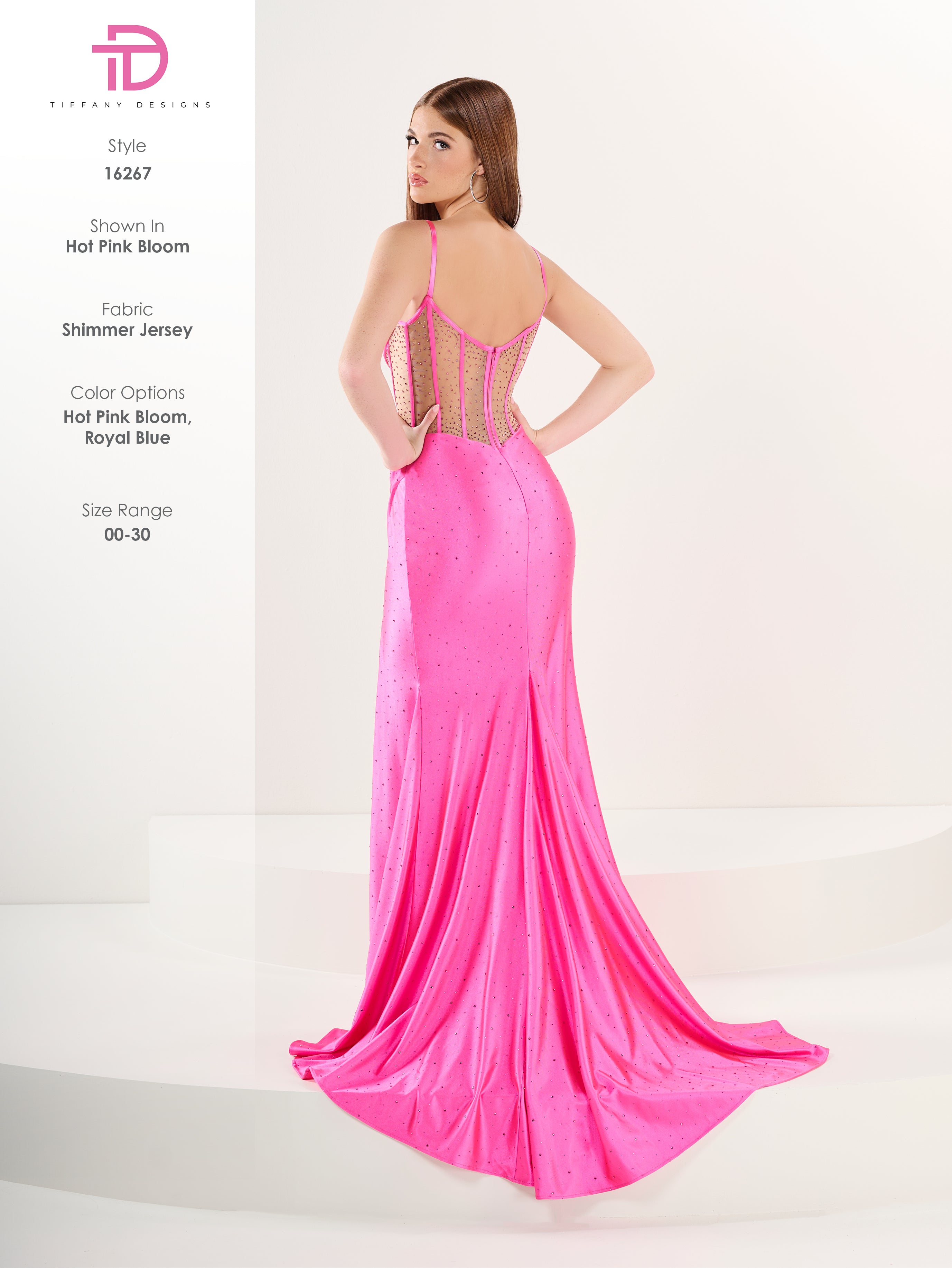 16267 Amore Gowns 16267_44_HotPinkBloom