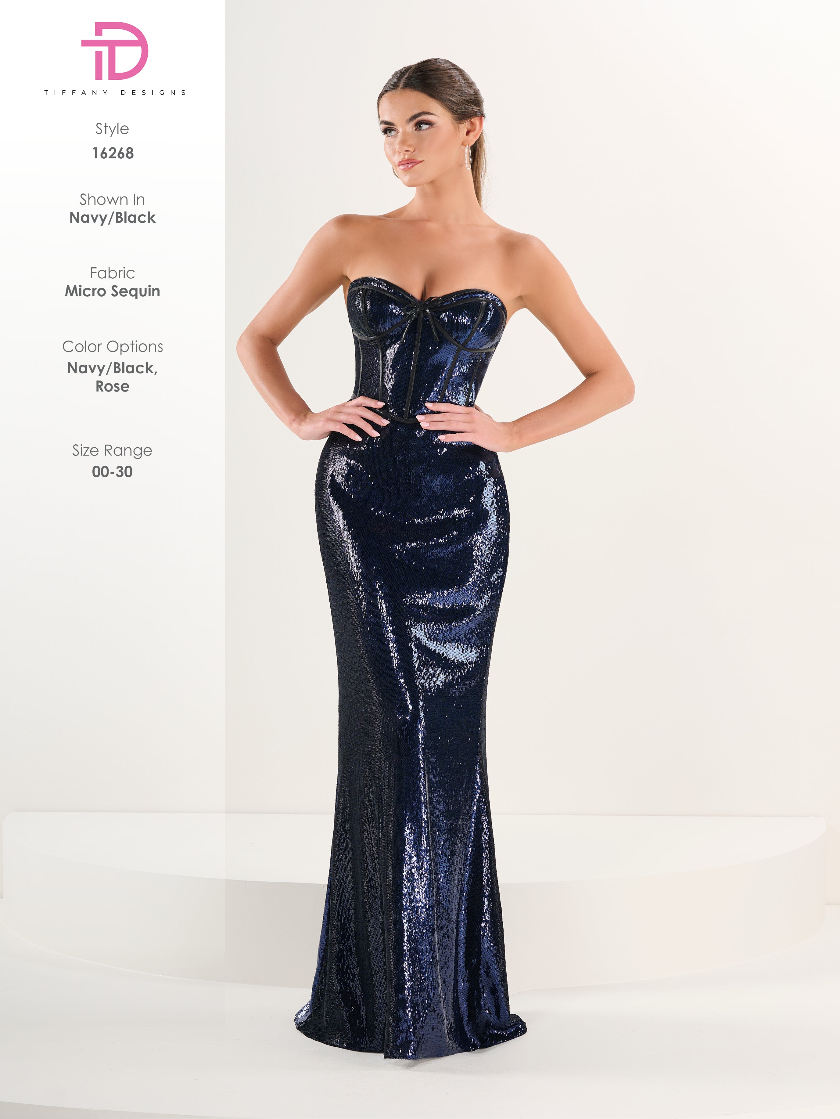 16268 Amore Gowns 16268_48_NavyBlack