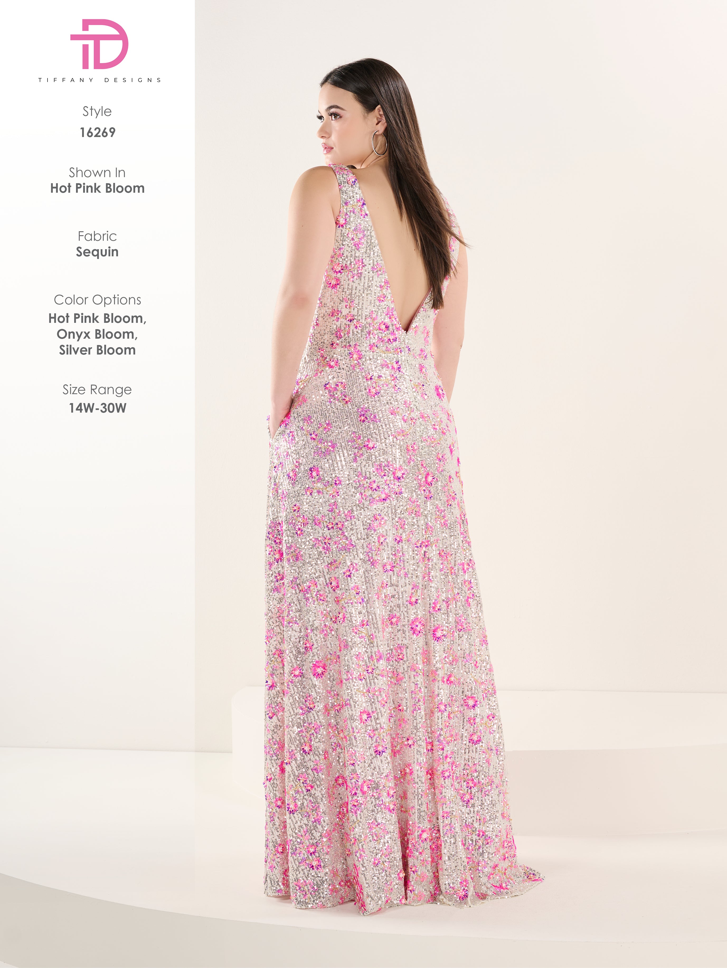 16269 Amore Gowns 16269_50_HotPinkBloom