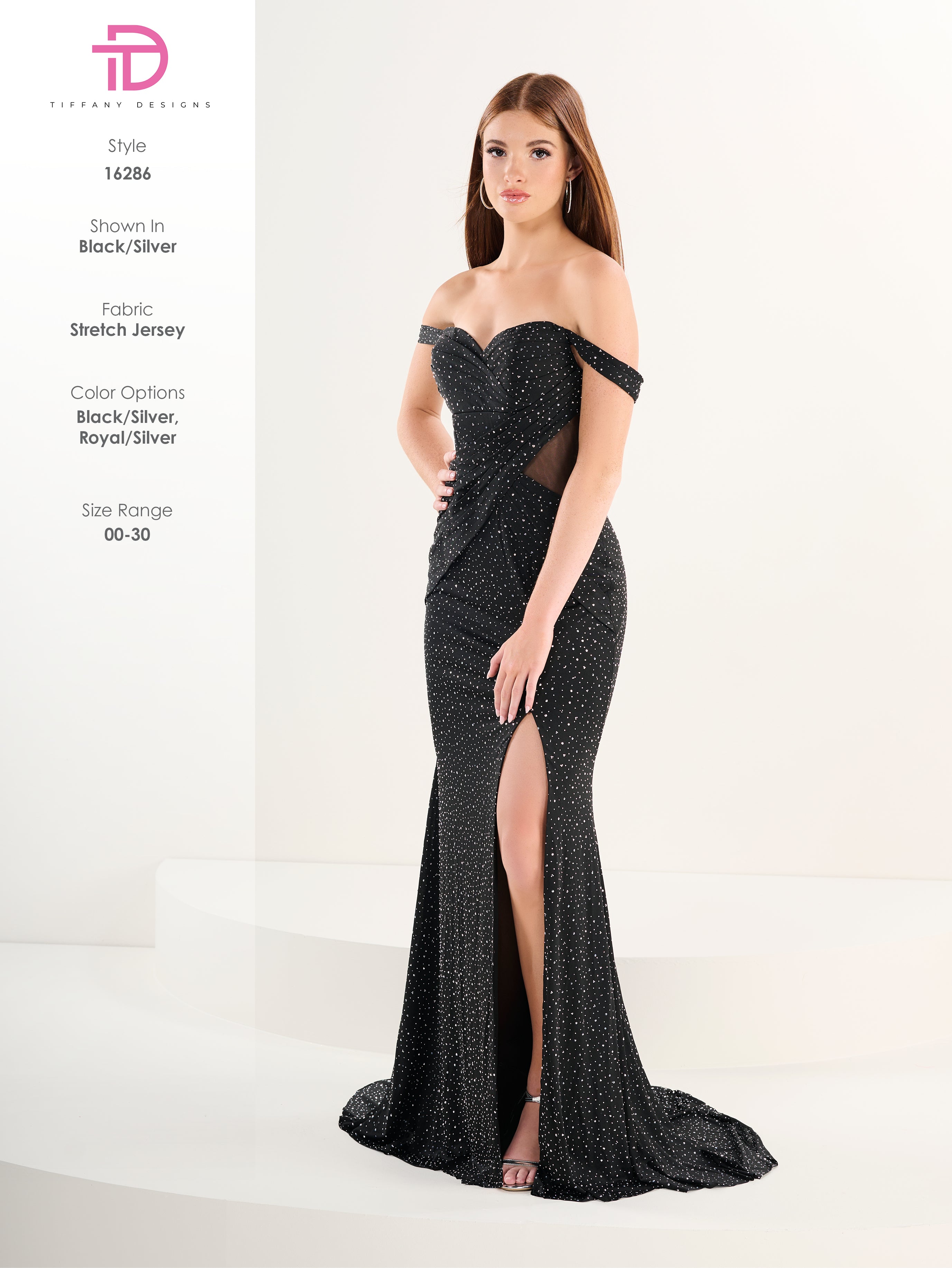 16286 Amore Gowns 16286_104_Black-Silver