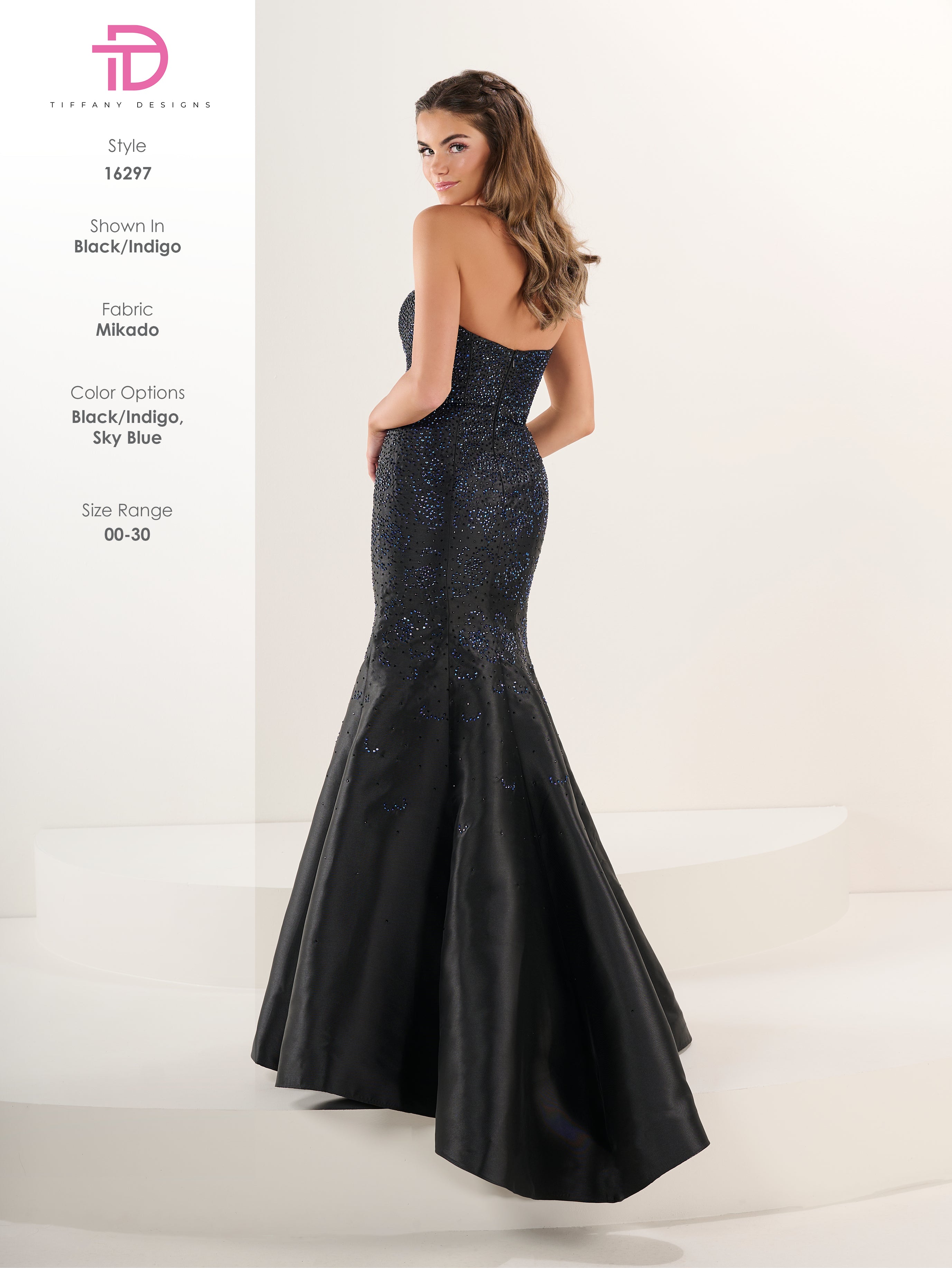 16297 Amore Gowns 16297_131_Black-Indigo