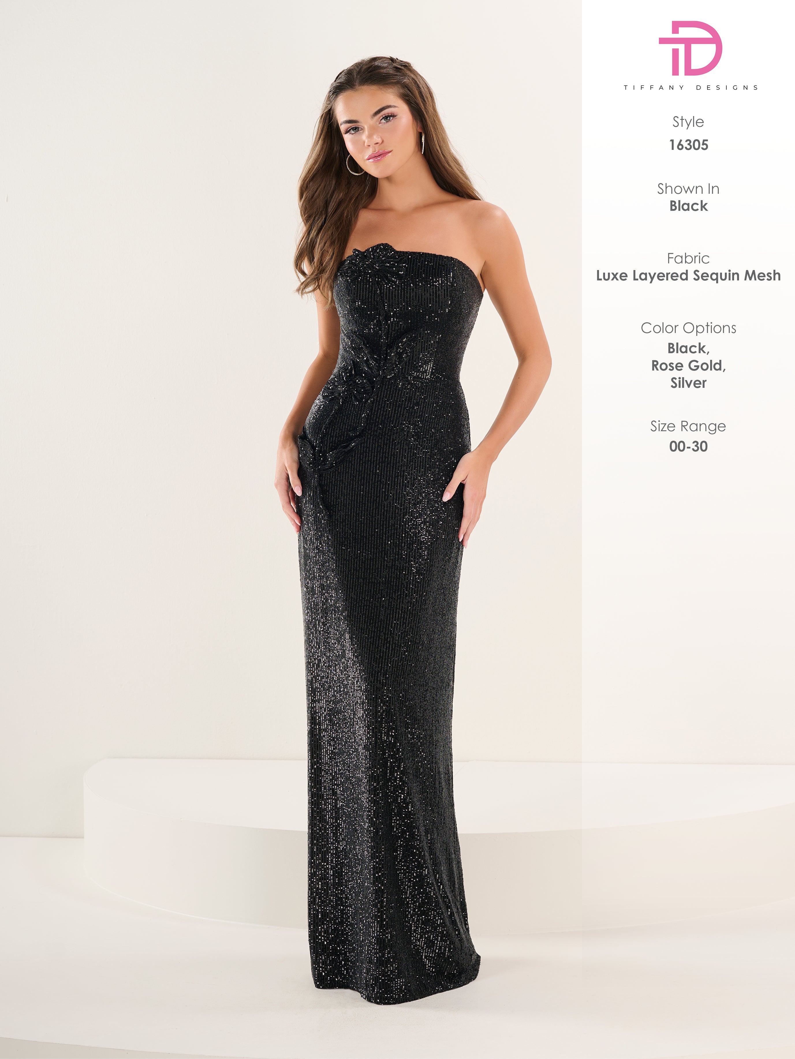 16305 Amore Gowns 16305_152_Black