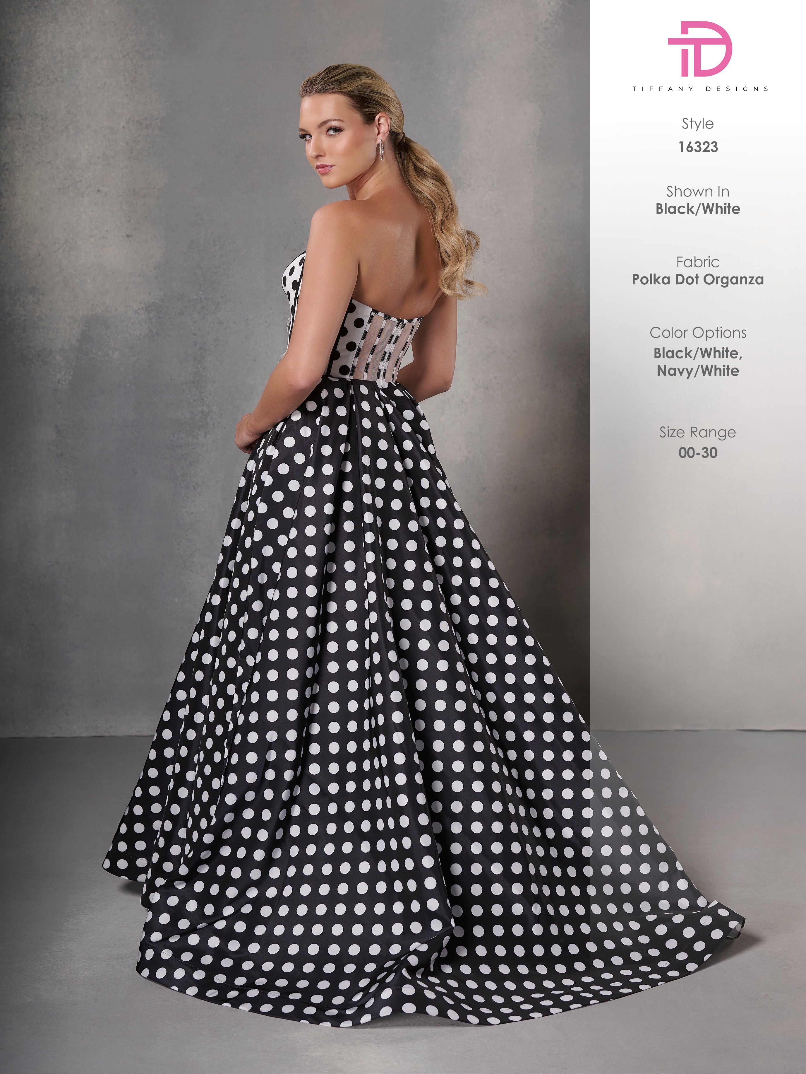 16323 Amore Gowns 16323_2_Black-White