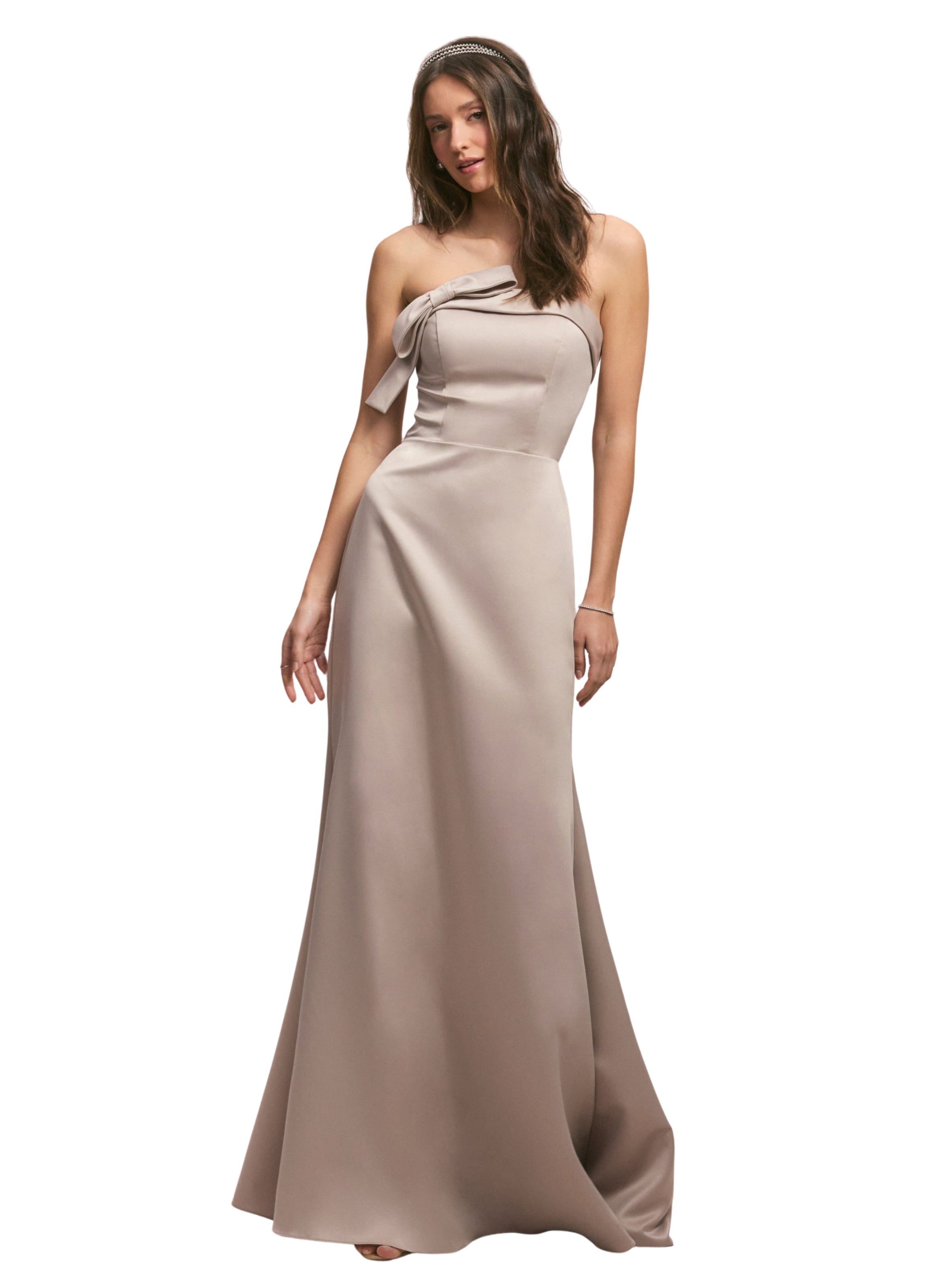 Strapless Satin Bridesmaid Dress with Bow Amore Gowns 2_2f796c1f-bdc8-44a7-a0ee-976cb79fe085