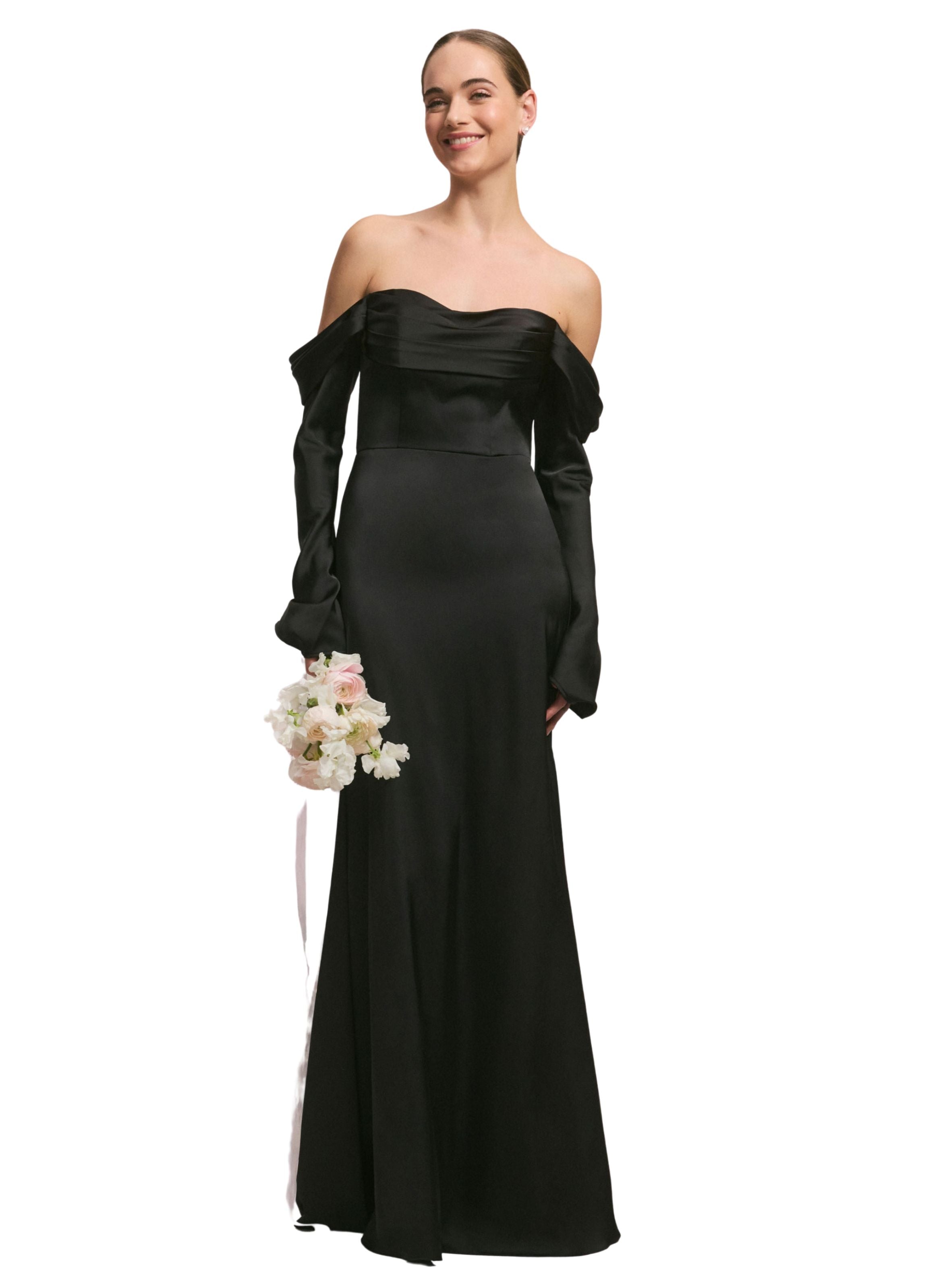 Draped Sweetheart Luxe Satin Bridesmaid Dress with Detachable Long Sleeves Amore Gowns 2_5fd5b74e-072a-44f6-b34d-da0970388d47