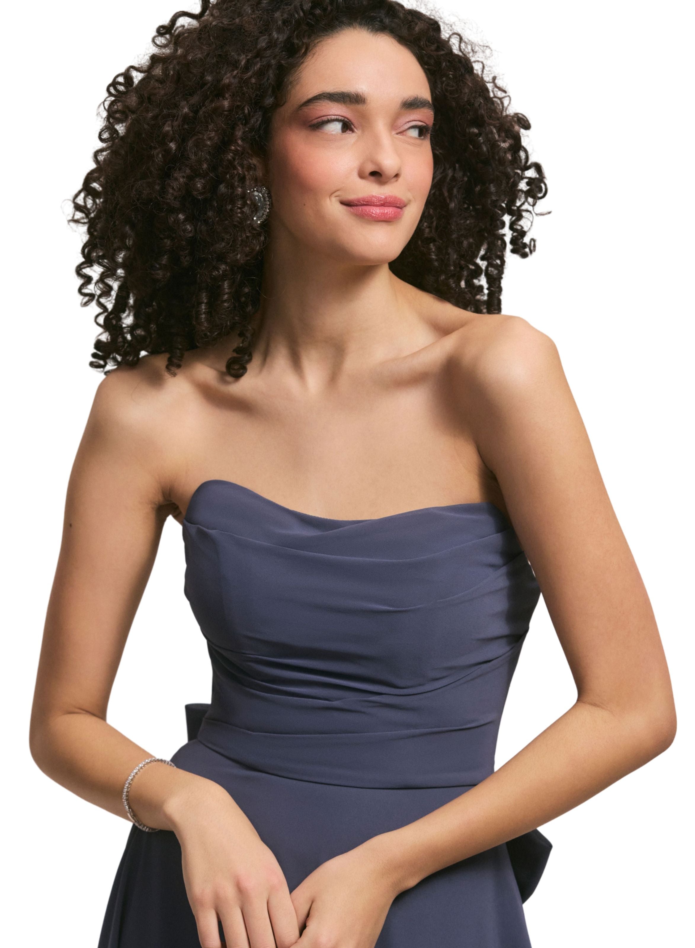 Draped Scoop Neck Bridesmaid Dress with Back Bow Amore Gowns 3_a938420a-2b27-4ba9-a241-f6fdfb59c6d5