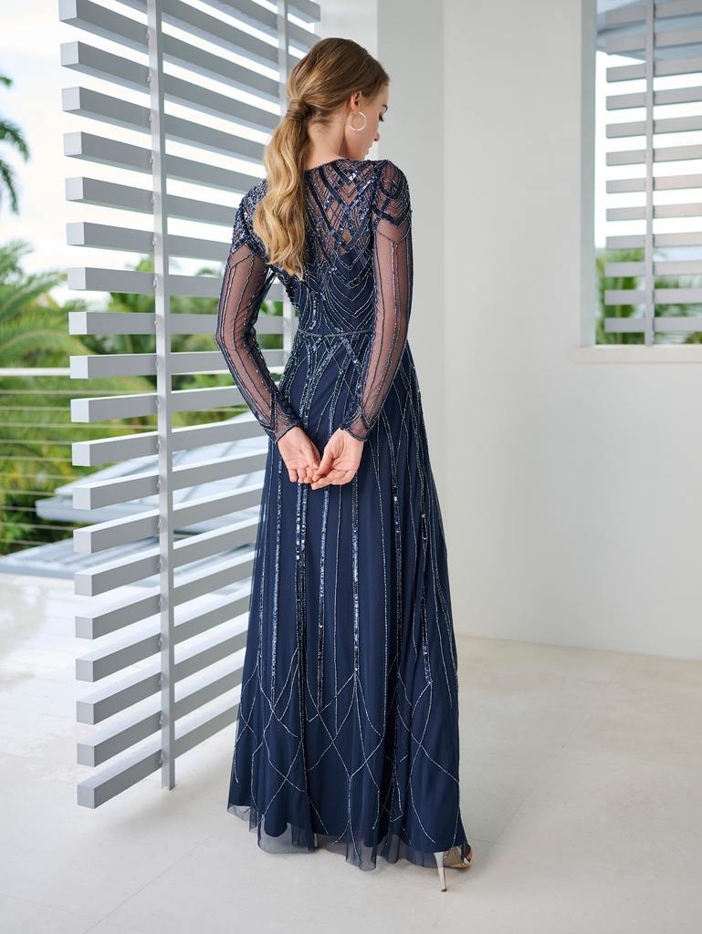 40467 Amore Gowns 40467_Navy_2-769x1024