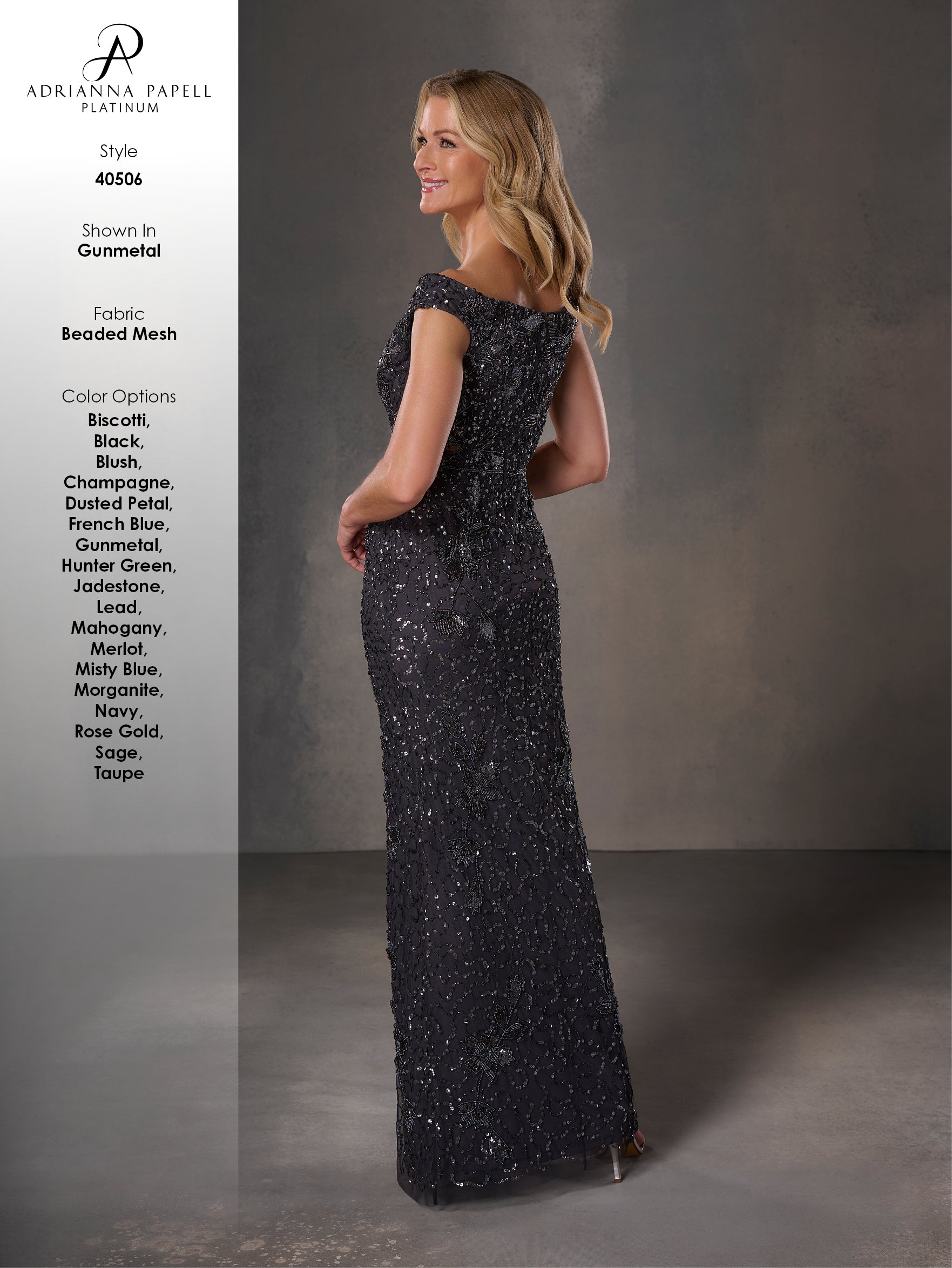 40506 Amore Gowns 40506_2_Gunmetal