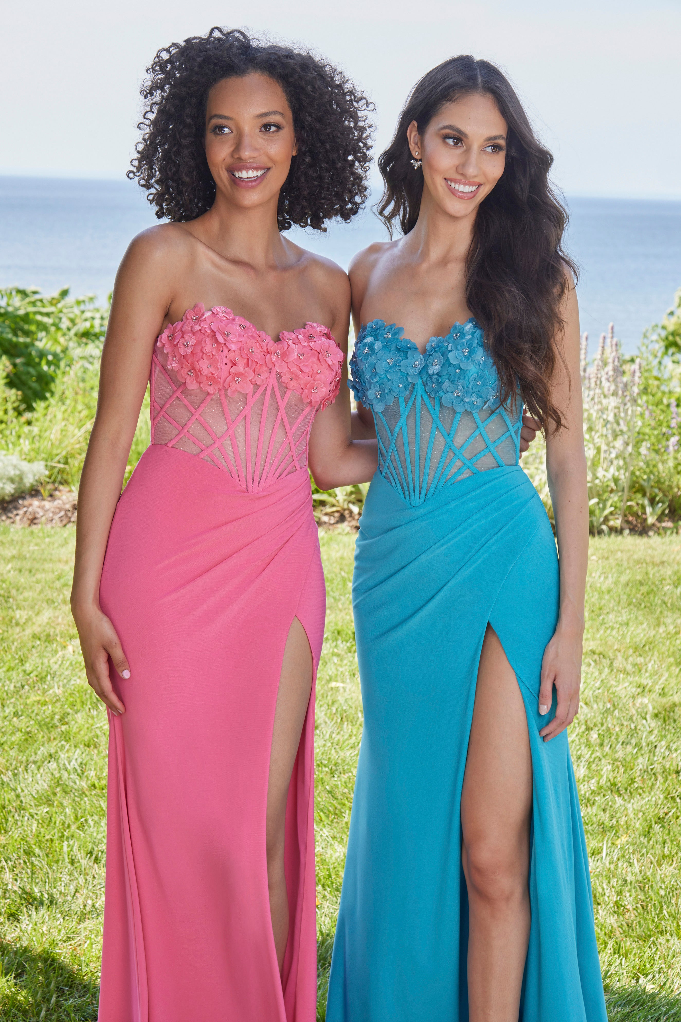 49128 Amore Gowns 49128__P1216__CoralPink_OceanBlue_0486