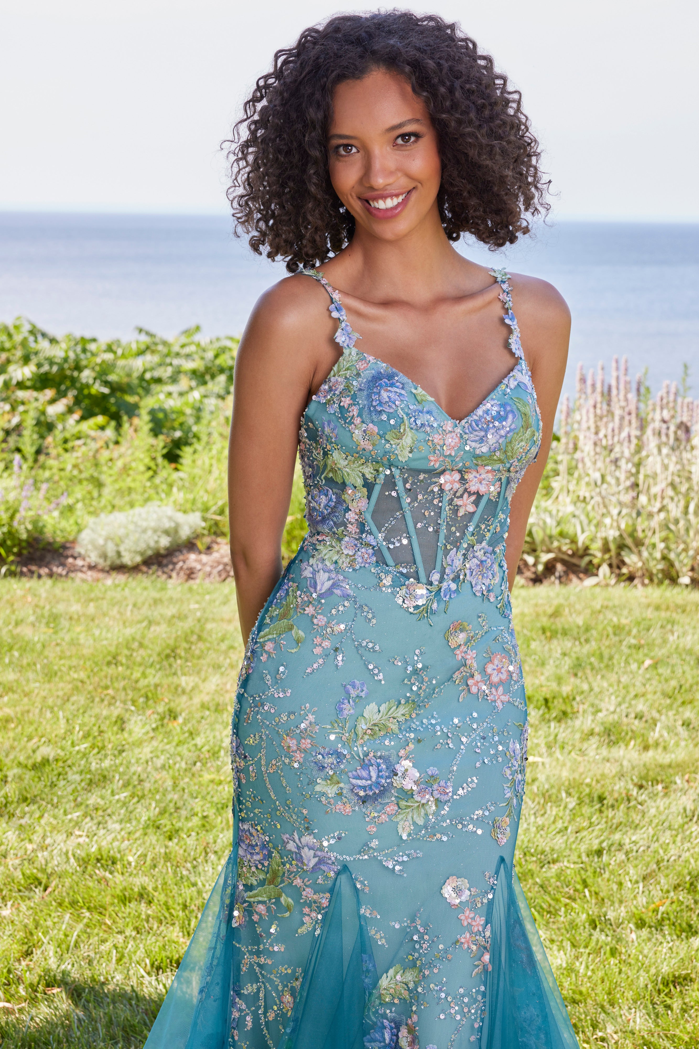 49130 2 Amore Gowns 49130__DS3015__TealMulti_0725