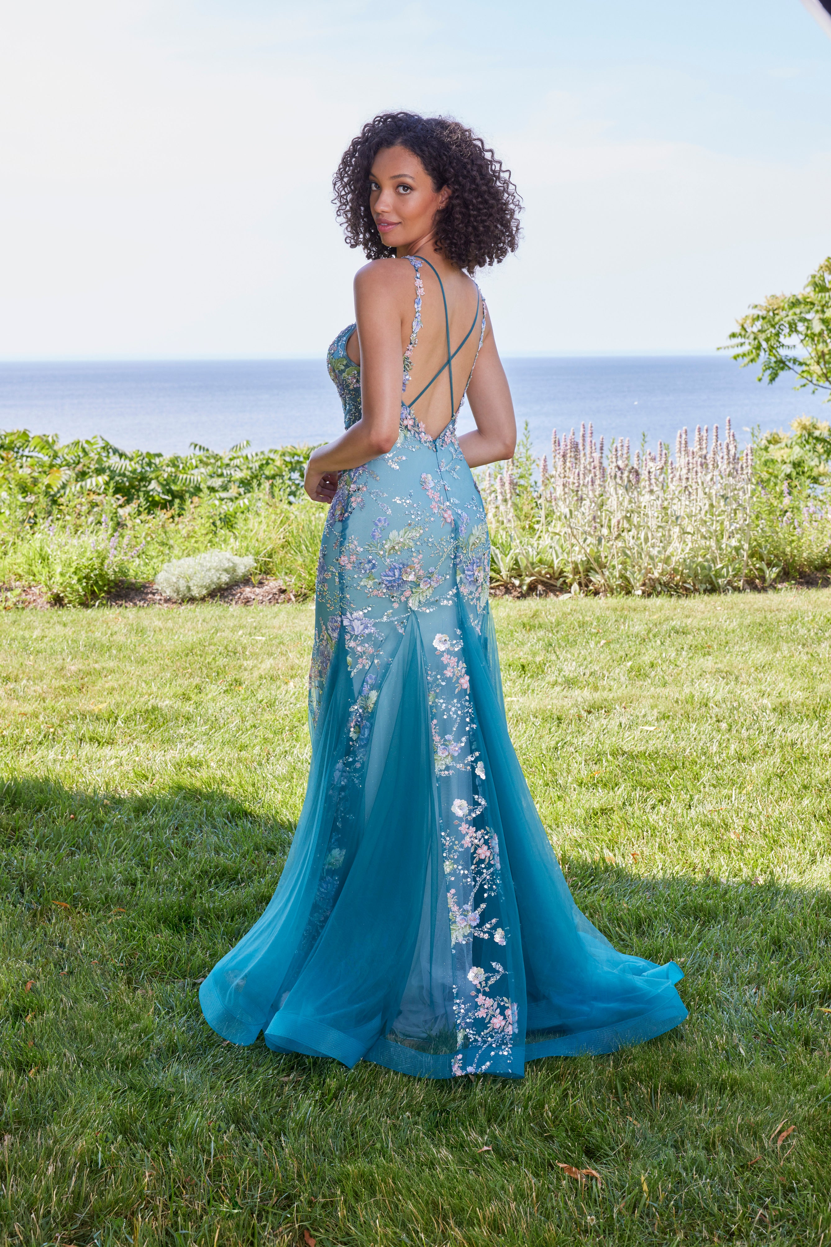 49130 2 Amore Gowns 49130__DS3015__TealMulti_0728