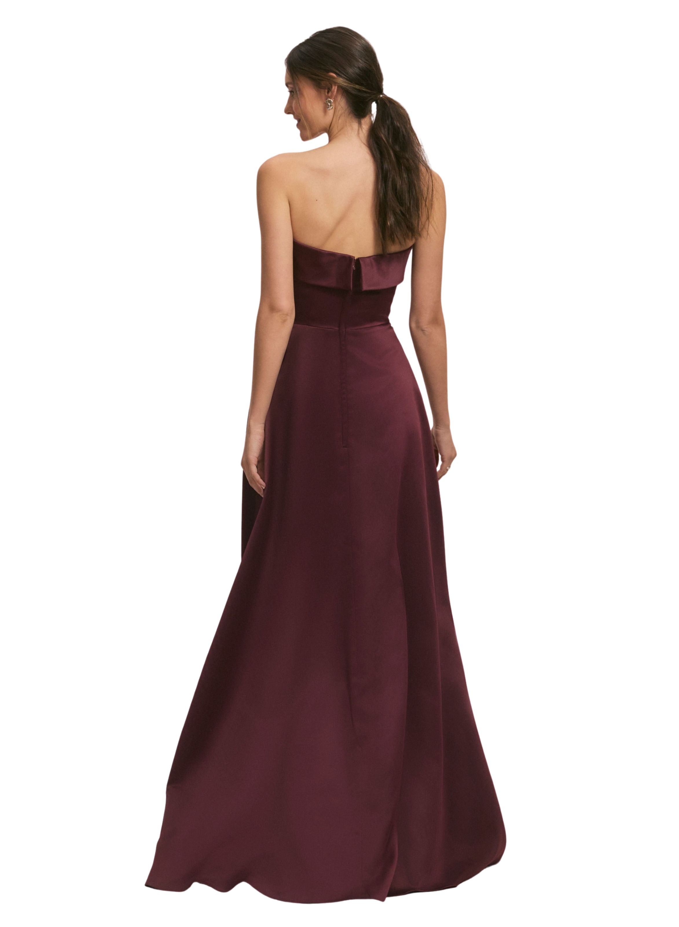 Satin A-Line Bridesmaid Dress with Cuffed Neckline Amore Gowns 4_b7d5b001-8662-4ac2-a178-3e11afd7e854