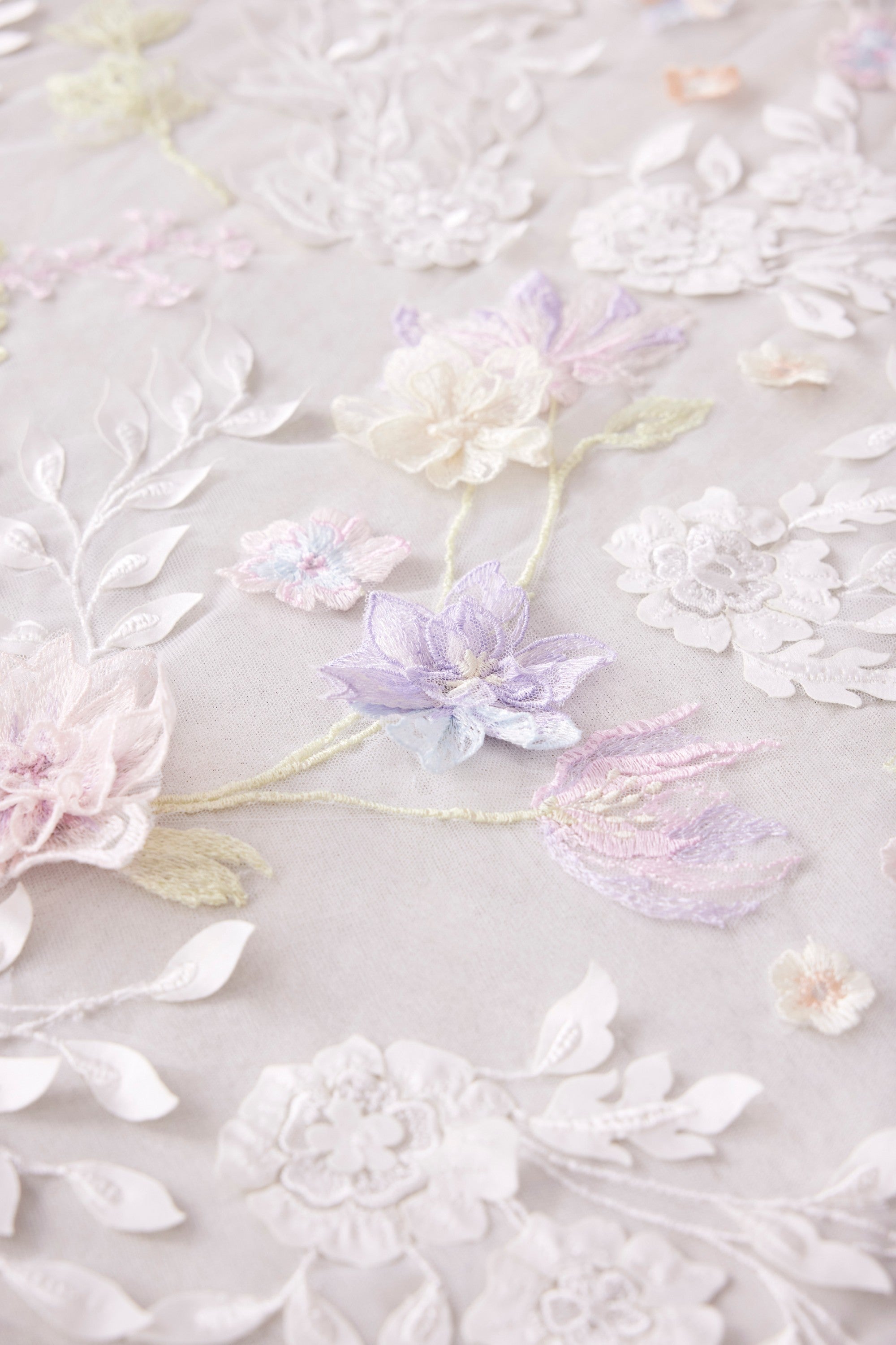 Cathedral Length Tulle Veil with Colorful Embroidered Appliqués Morilee VL1232Multi_0053