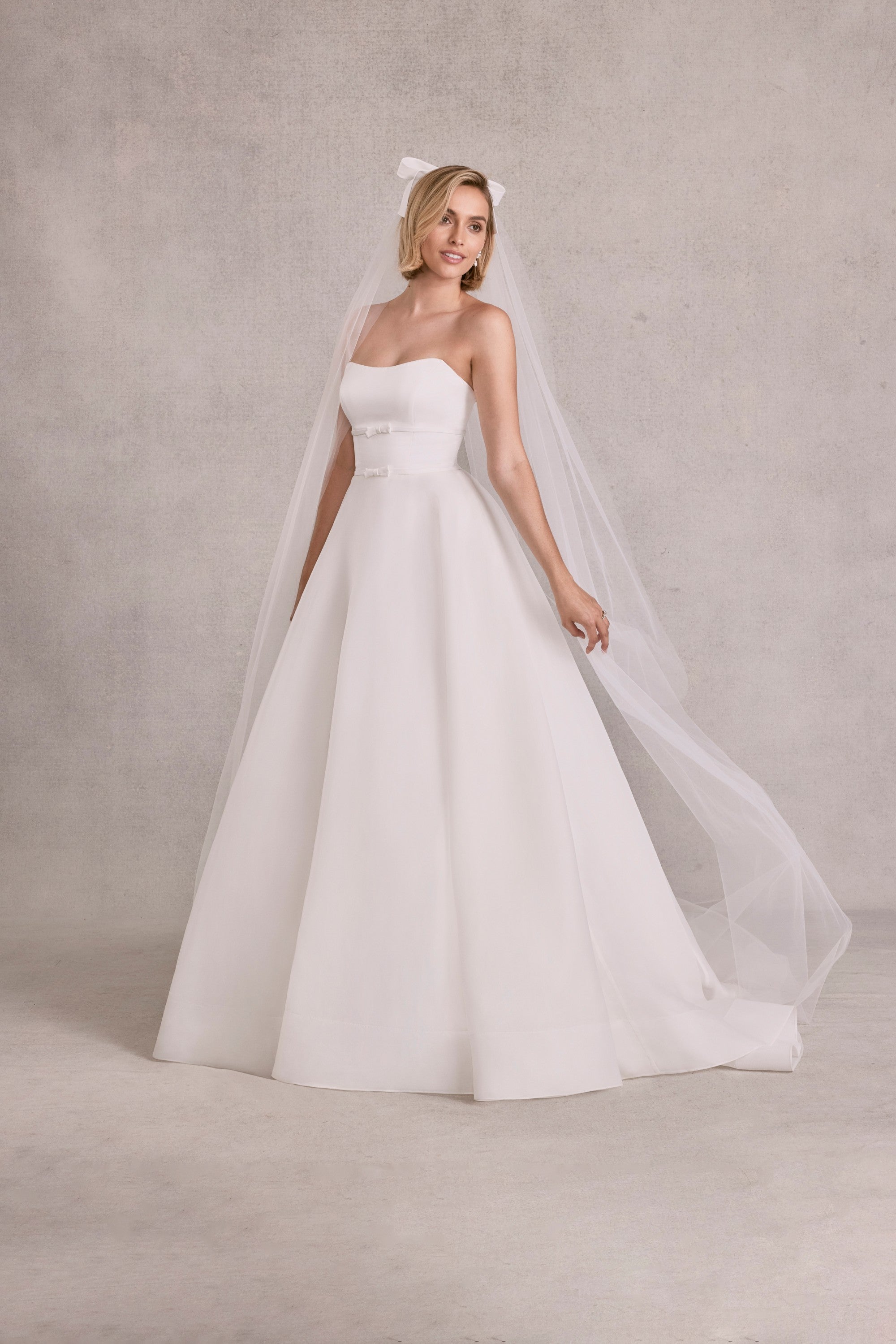 Cathedral Length Tulle Veil with Satin Bow Morilee VL1234C_Ivory_0385