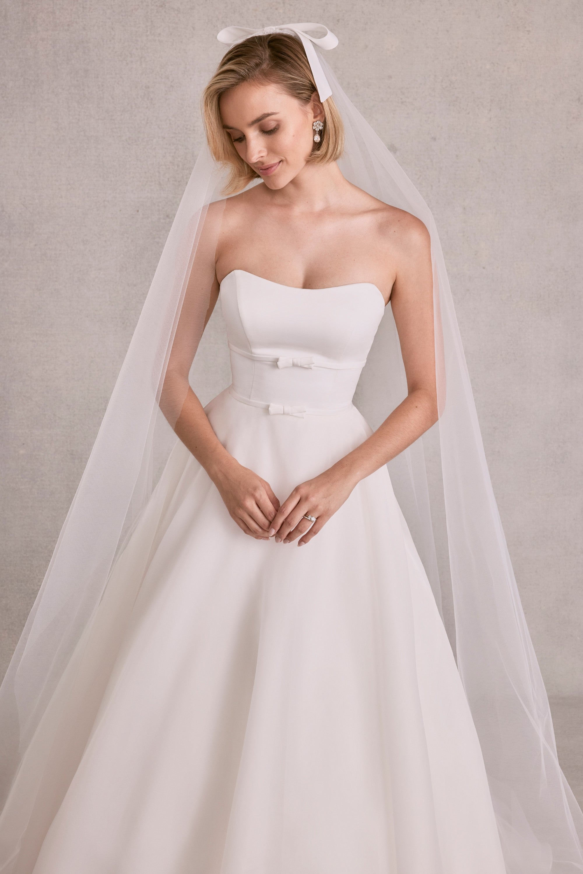 Cathedral Length Tulle Veil with Satin Bow Morilee VL1234C_Ivory_0396