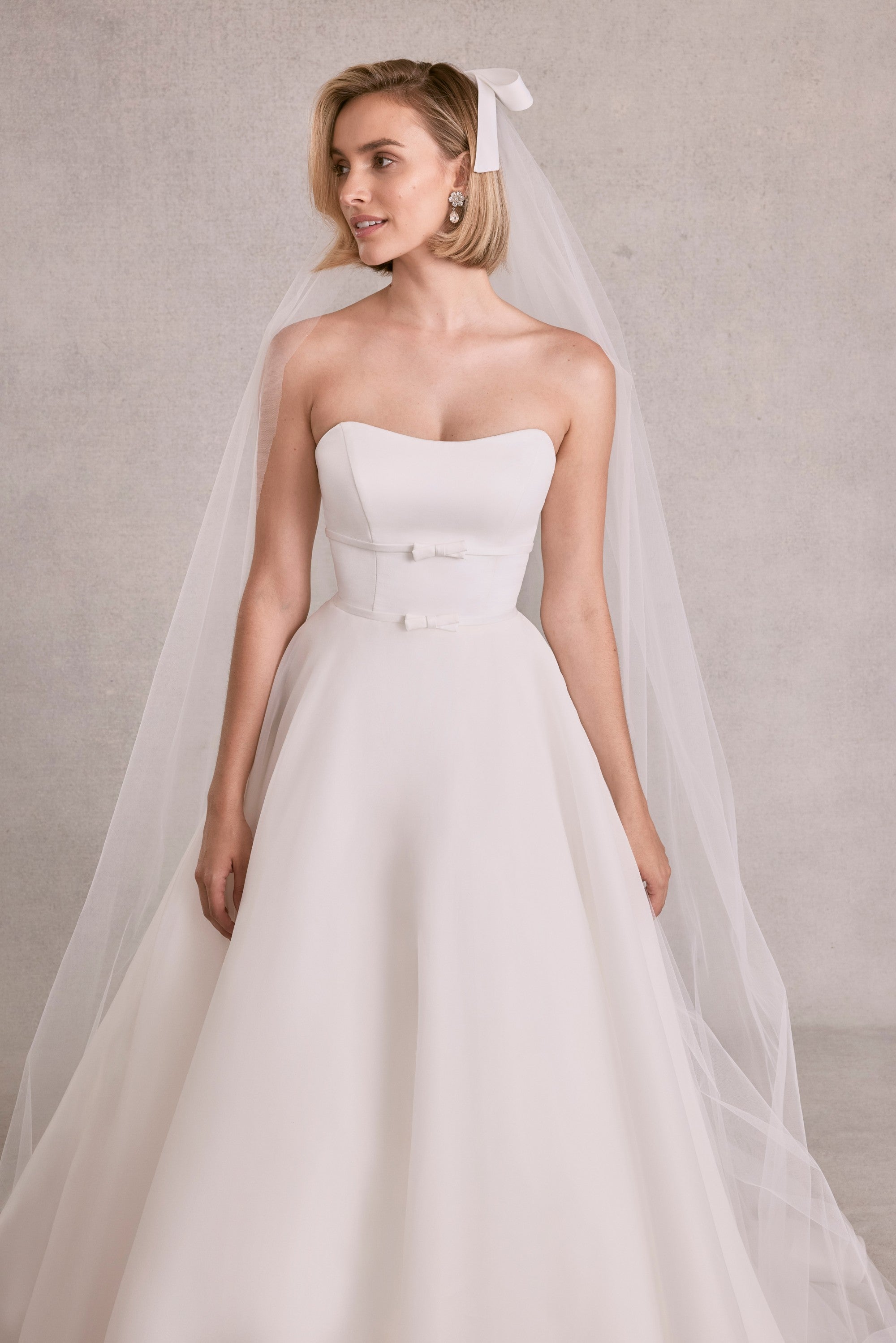 Cathedral Length Tulle Veil with Satin Bow Morilee VL1234C_Ivory_0410