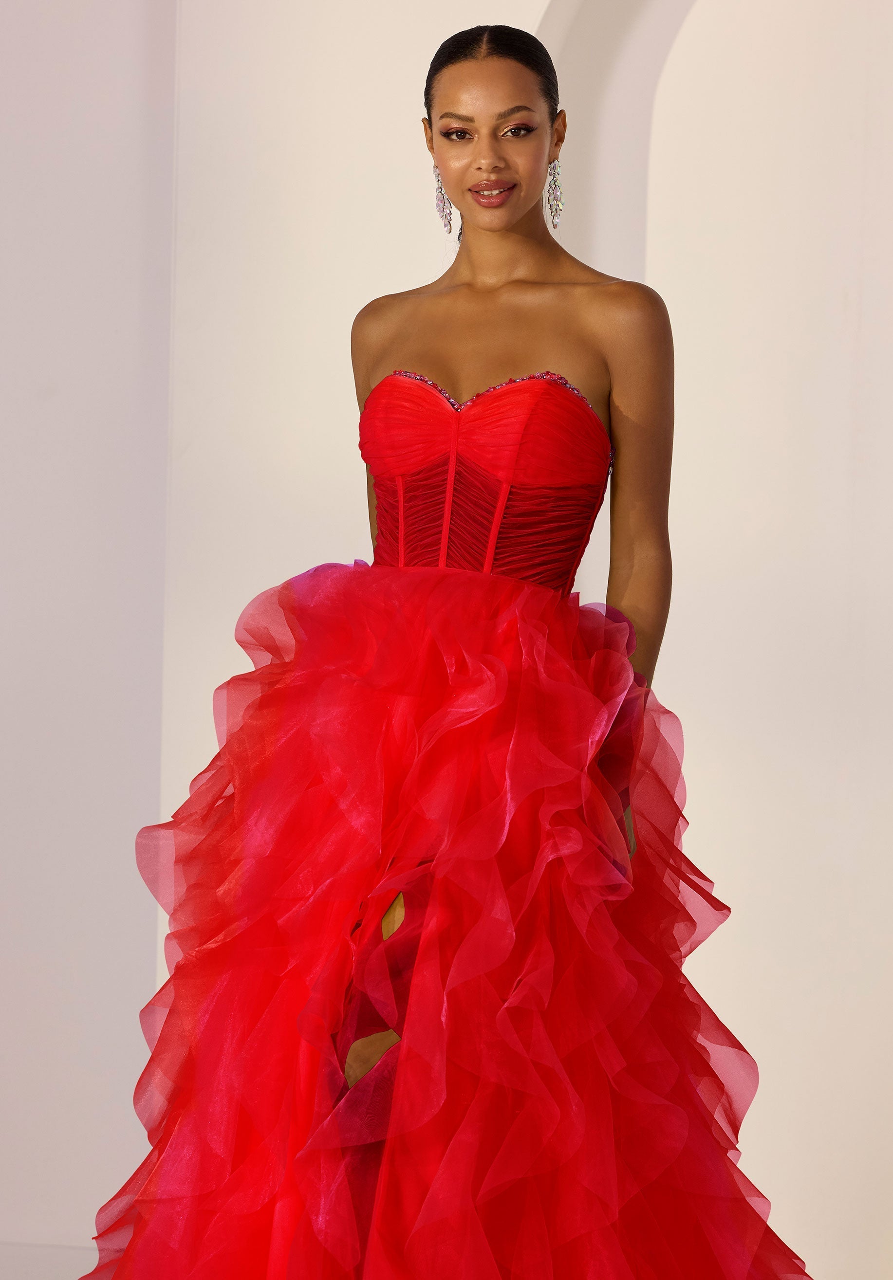 Sheer Corset Party Dress with Ruffled Organza Skirt Amore Gowns product_img_49218_gallery_img_2_f6f2bfa7-7c2f-4dad-9b4e-a5af934b6c3d